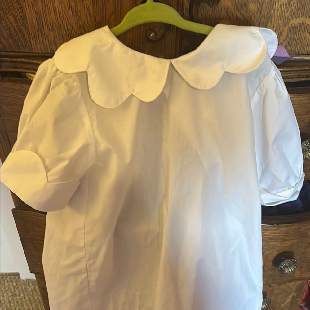 White Scalloped Collar Blouse